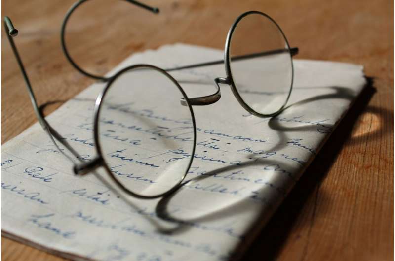 eyeglasses on paper