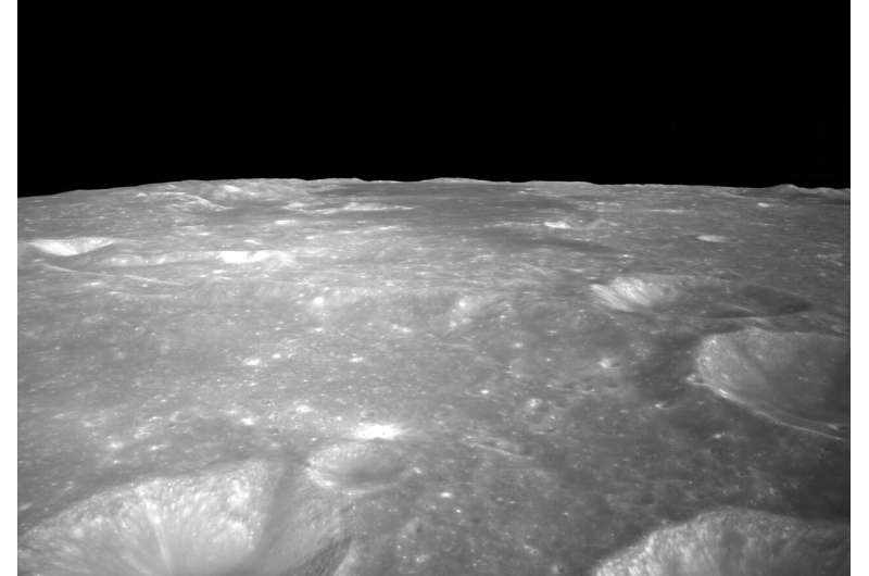 First detection of negative ions on the moon