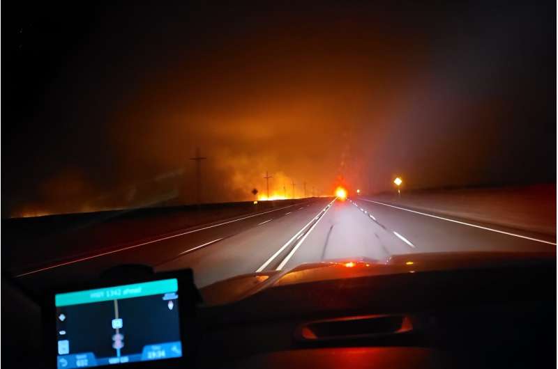 Five fires were burning uncontained early Wednesday near the northern Texas city of Amarillo