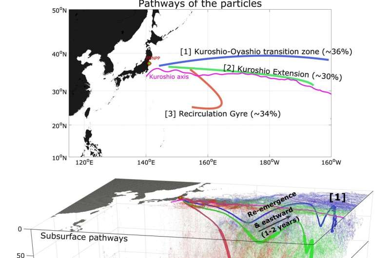 Fukushima fallout transport longevity revealed by North Pacific ocean circulation patterns