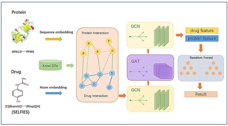 GCARDTI: Drug-Target Interaction prediction based on the hybrid mechanism in drug SELFIES