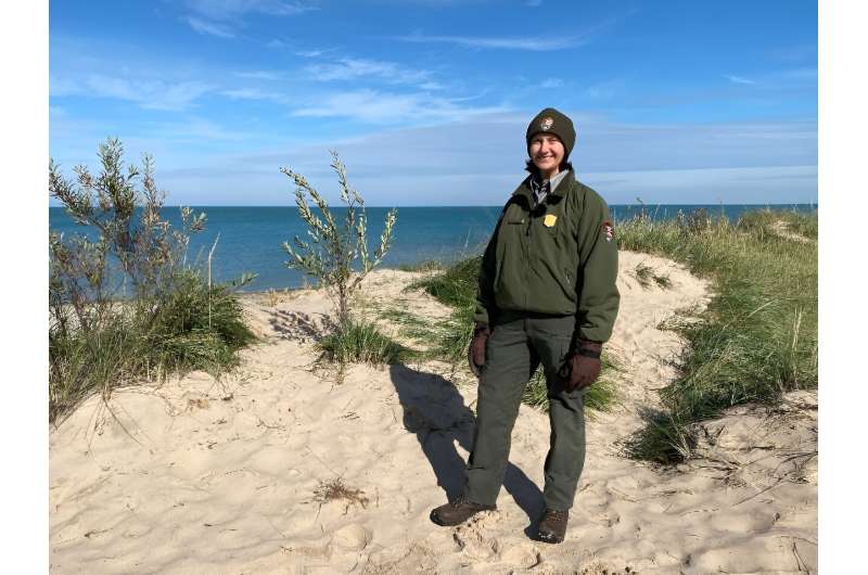 Geologist Laura Brennan is seen in Indiana Dunes National Park, where she has worked for two decades