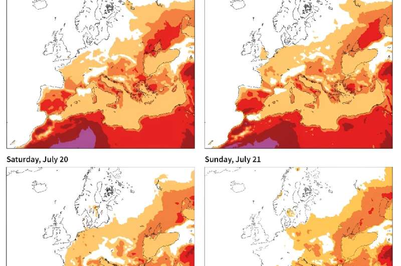 Heatwave in southern Europe