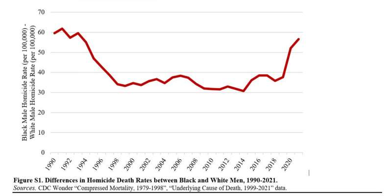 Homicide rates are a major factor in the gap between Black and white ...