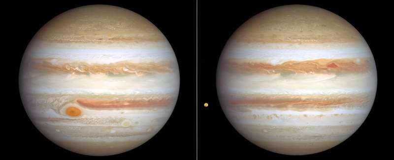 Hubble tracks Jupiter's stormy weather