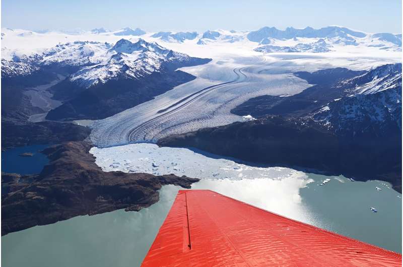 Icefields in South America are larger than all glaciers in the European Alps together