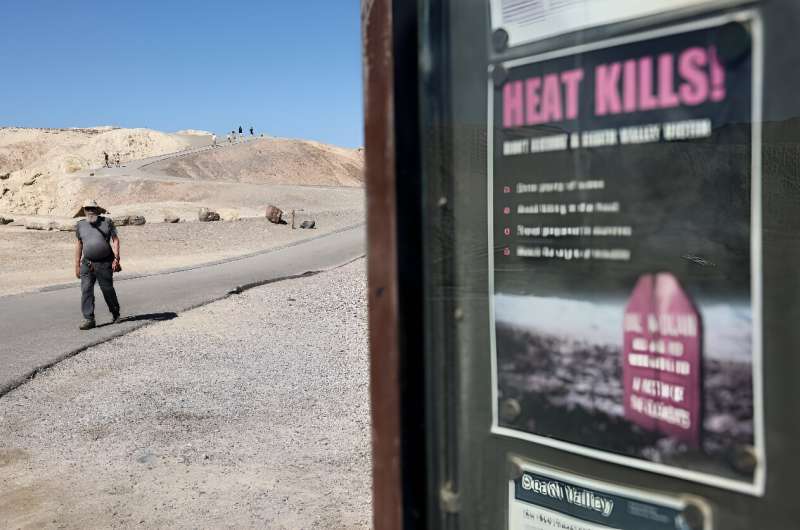 In the Death Valley desert the mercury is expected to shoot past 120F