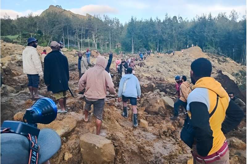 'It looks like more than 100 houses got buried,' Vincent Pyati, president of the local Community Development Association, told AFP