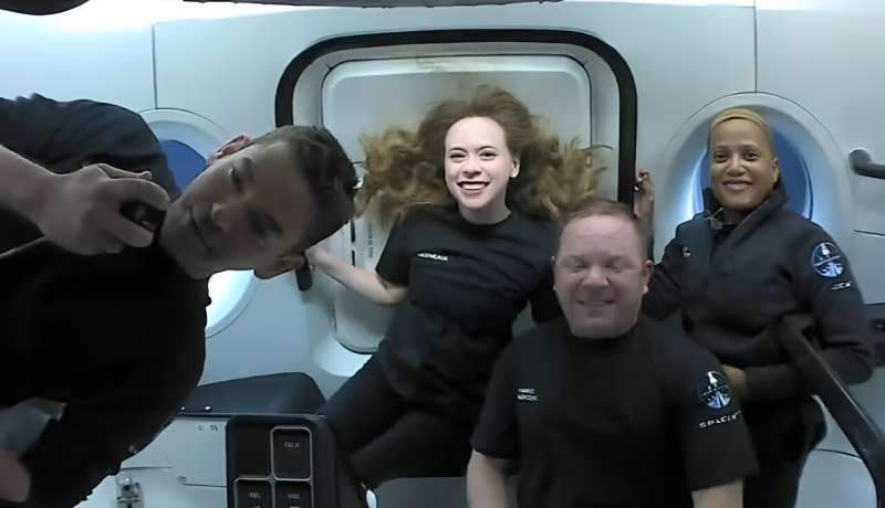 Jared Isaacman, Hayley Arceneaux, Christopher Sembroski and Sian Proctor were the first all-civilian crew on an orbital space flight in 2021