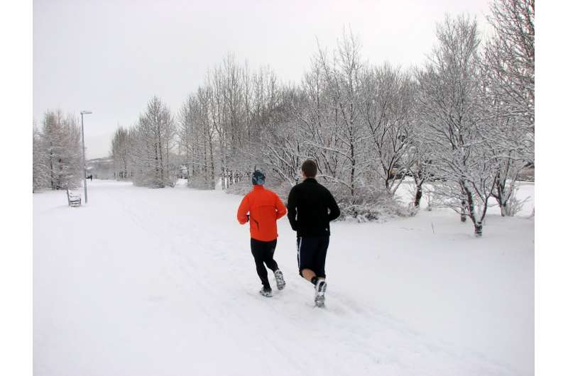 jogging in winter