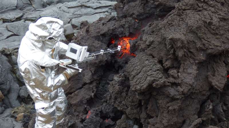 Mapping lava flows with groundbreaking field instrument