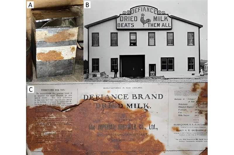 Milk on ice: Antarctic time capsule of whole milk powder sheds light on the enduring qualities of dairy products 