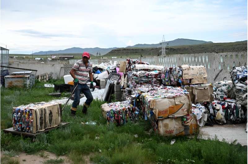 Mongolia is among the world's top per capita producers of plastic waste, and without a centralised recycling programme, campaigners say some 90 percent of it ends up in landfills