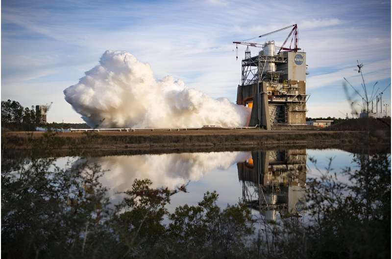 NASA continues Artemis moon rocket engine tests with first hot fire of 2024