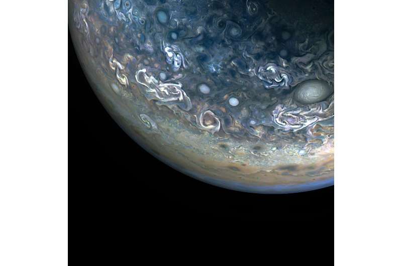 NASA's Juno mission captures the colorful and chaotic clouds of Jupiter