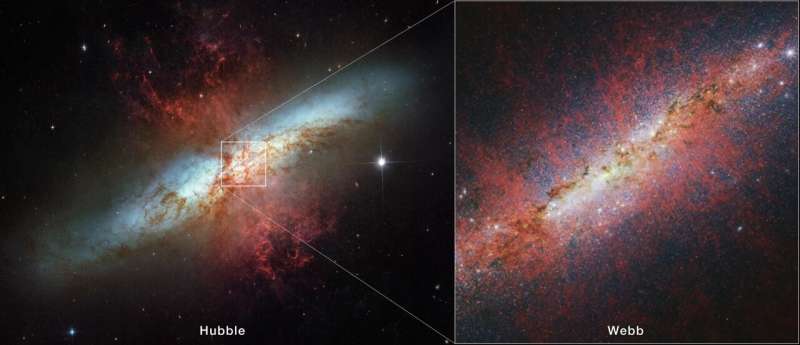 NASA's Webb probes an extreme starburst galaxy