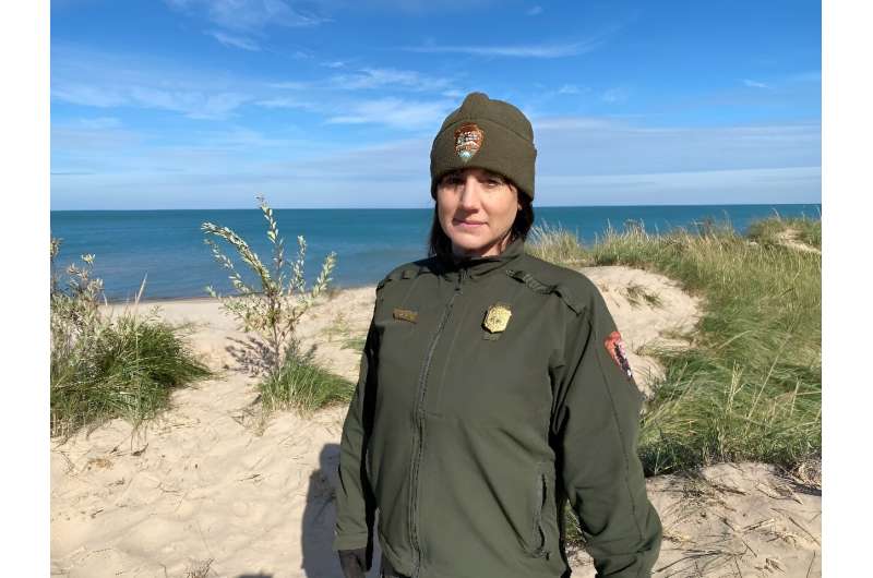 National Park Service Geologist Erin Argyilan explains that Lake Michigan's winter ice has been the &quot;first line of defense&quot; to protect the dunes -- but with climate change, ice formation has been delayed