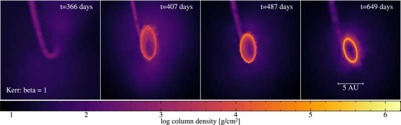 Una nuova simulazione fa luce sulla distruzione delle stelle da parte dei buchi neri supermassicci