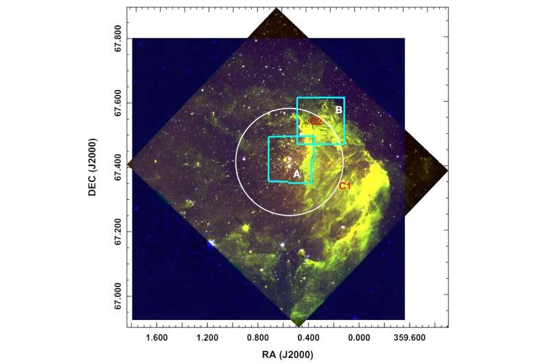Observations explore stellar content of a nearby young open cluster