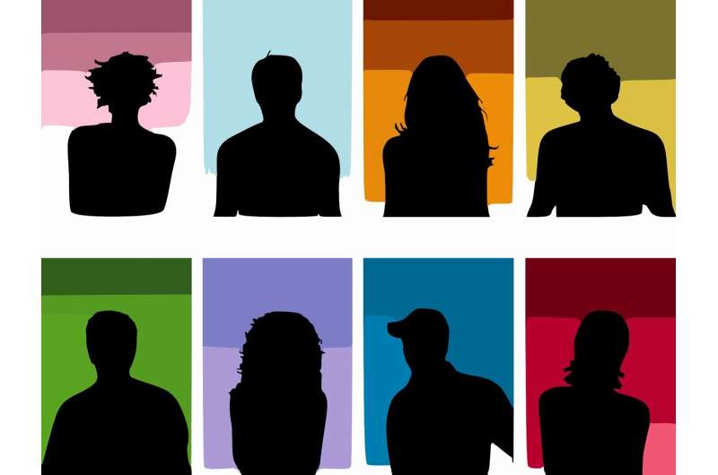 people silhouettes color