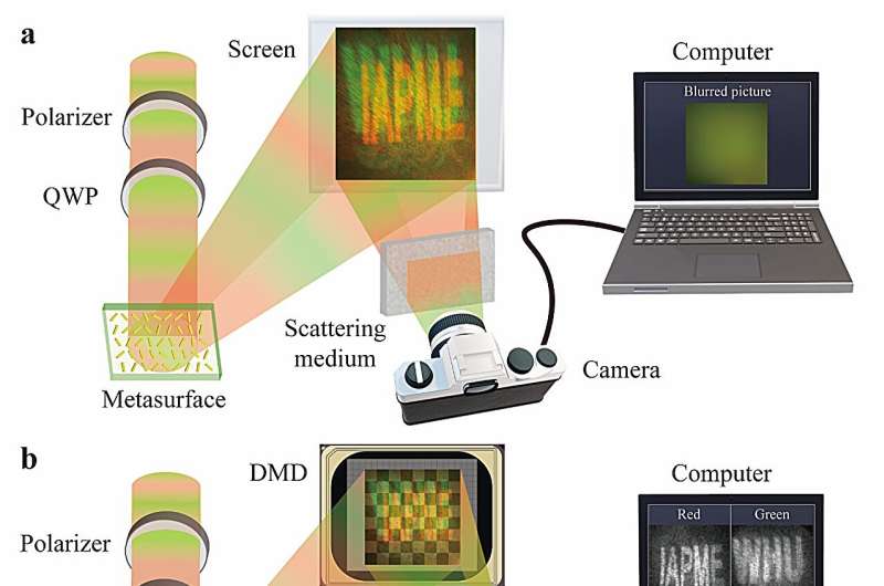 Perovskite single-pixel detector for efficient extraction of meta-images in complex environments