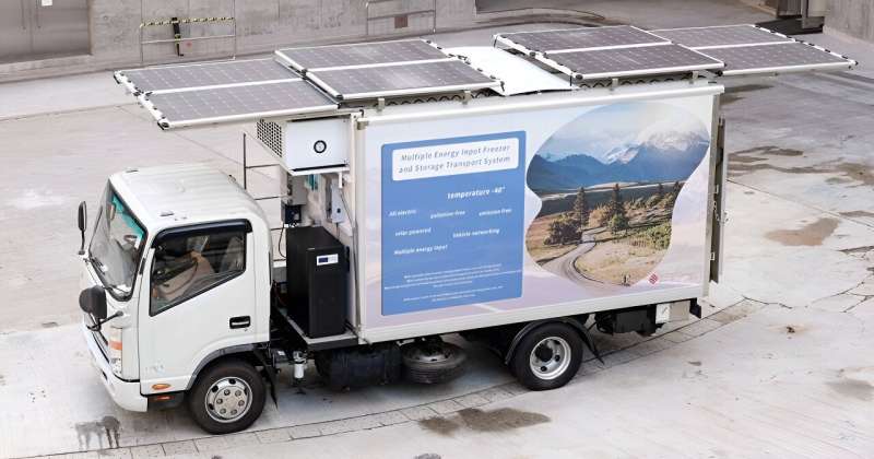 PolyU unveils novel smart solar-powered freezer truck
