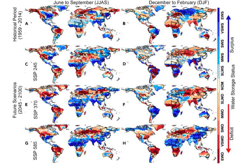 Projections reveal the vulnerability of freshwater to climate change