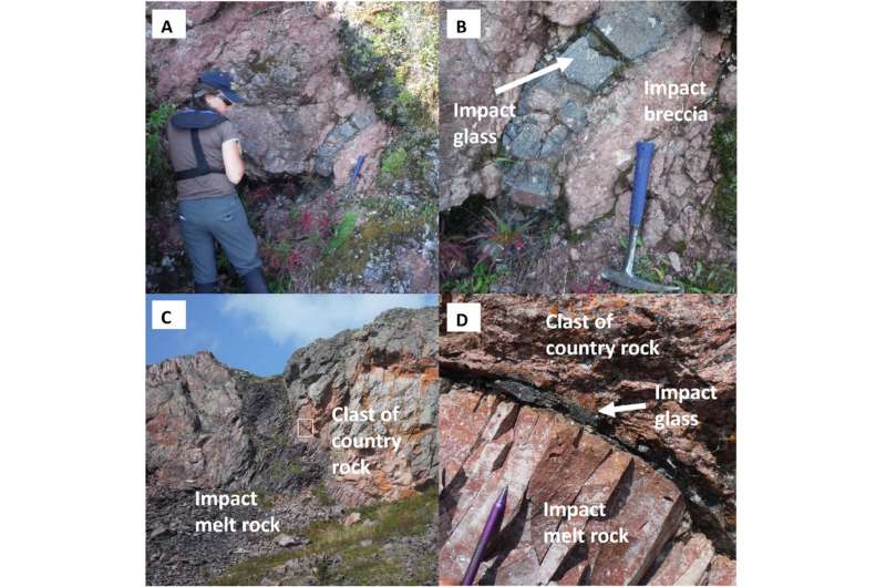 L'impact d'une météorite lacustre du Québec produit des roches rares et des preuves de chaleur