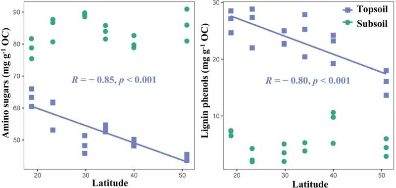 Researchers Reveal Latitude Patterns and Controlling Factors of Microbial Residues and Lignin Phenol Accumulation in Forest Soil
