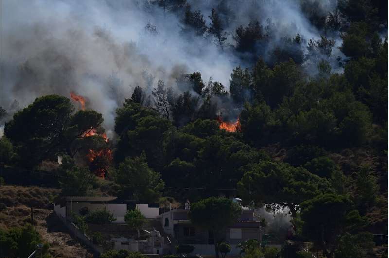 Residents told to evacuate from six areas near the capital Athens