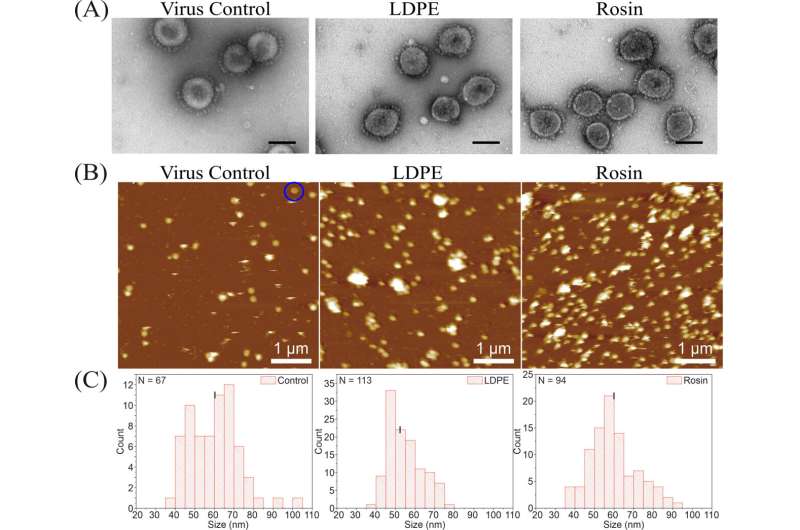 Resin destroys coronavirus from plastic surfaces