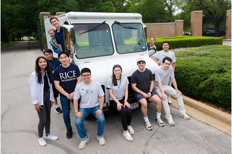 Rice engineering students convert old truck to an electrical vehicle