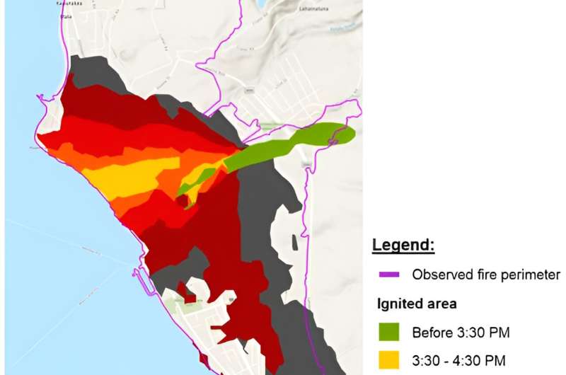 Scientists simulate Lahaina Fire to improve prediction of wildland-urban fires
