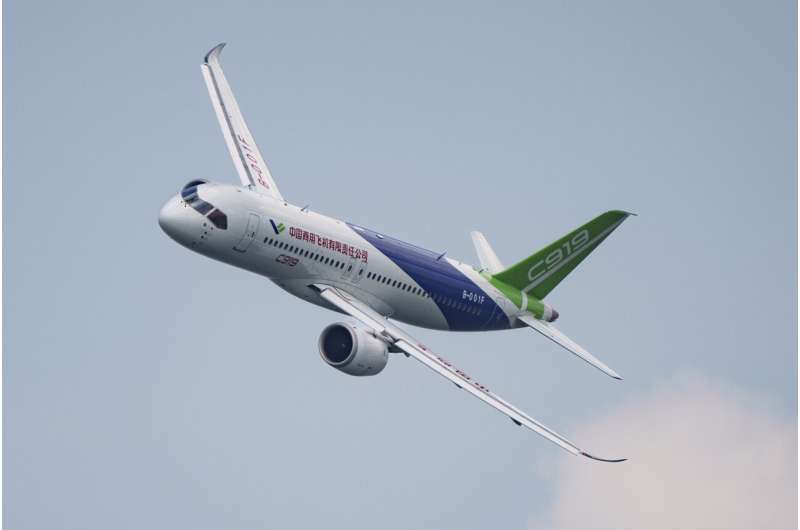 Singapore Airshow features aerial displays and the international debut of China's C919