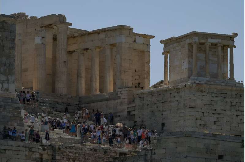 Soaring temperatures have forced the Acropolis in Athens to close to visitors during the hottest hours of the day