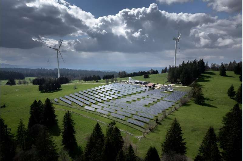 Solar and wind power contribute relatively little to Switzerland's current energy production