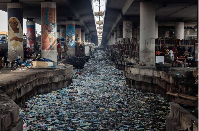 Some of the waterways and canals in Lagos are already clogged with plastic waste