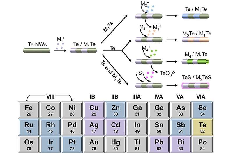 Stress-geïnduceerde ordeningsevolutie van 1D gesegmenteerde heteronanostructuren