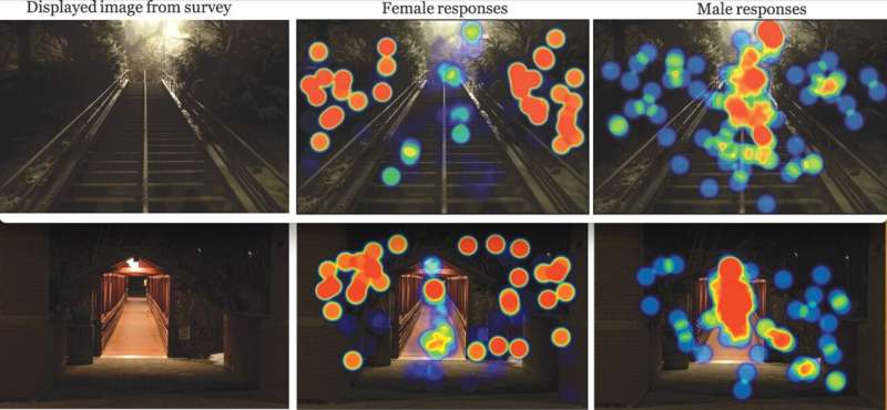 Study visually captures a hard truth: Walking home at night is not the same for women