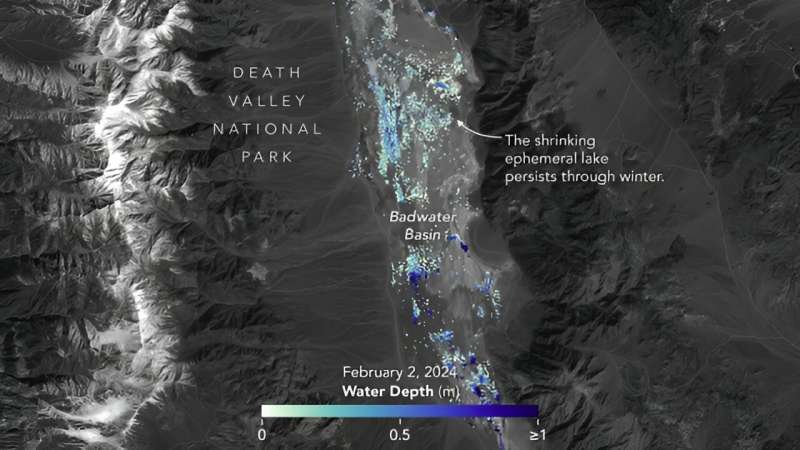 SWOT Satellite Helps Gauge the Depth of Death Valley's Temporary Lake - NASA
