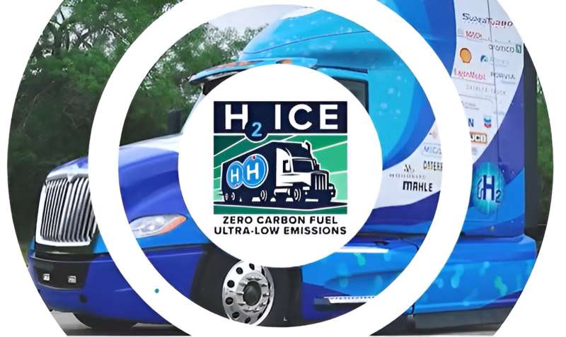 Team demonstrates ultra-low emissions from hydrogen-fueled heavy-duty engine