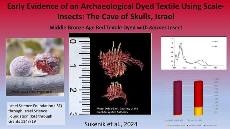 Testing of red textile found in Israeli cave shows it was from the Middle Bronze Age