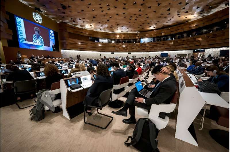 The 77th World Health Assembly is being held at the Palace of Nations in Geneva