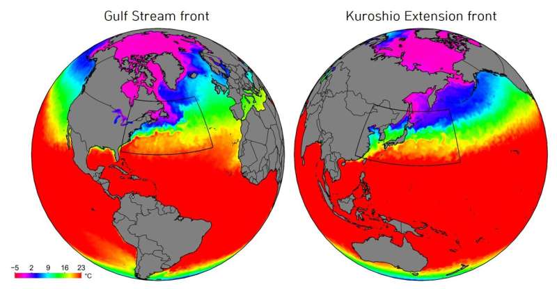The cause of recent cold waves over East Asia and North America was in the mid-latitude ocean fronts