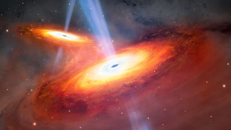 The earliest merging quasars ever seen