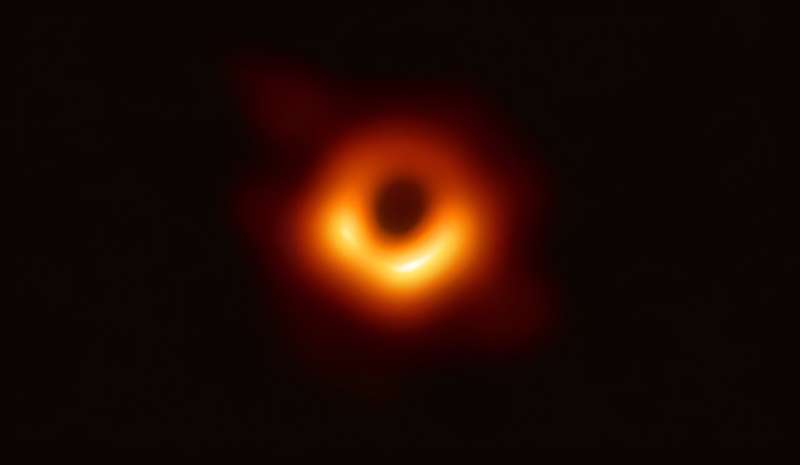 The first image of a black hole -- or at least the light surrounding its darkness -- at the heart of the Messier 87 galaxy