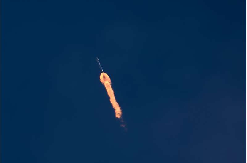 The rocket, a prolific launch vehicle that propels both satellites and astronauts into orbit, blasted off from Vandenberg Space Force Base in California