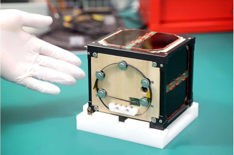 The world's first wooden satellite made from wood  developed by scientists at Kyoto University and logging company Sumitomo Forestry