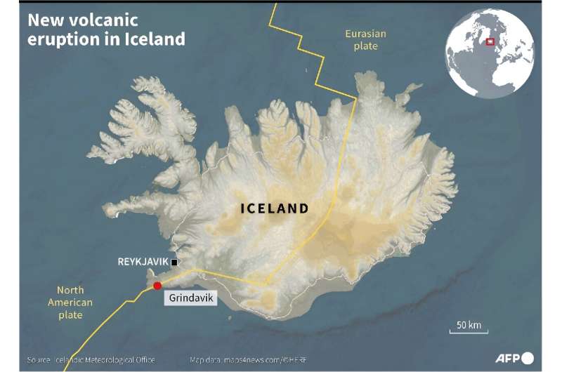 Thursday's  volcanic eruption in Iceland