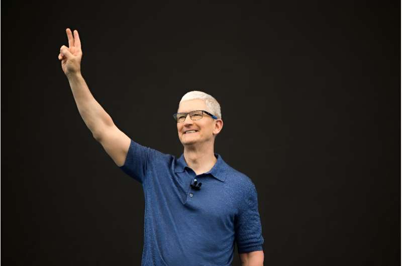 Tim Cook, Apple chief executive officer, speaks during Apple's annual Worldwide Developers Conference in Cupertino, California